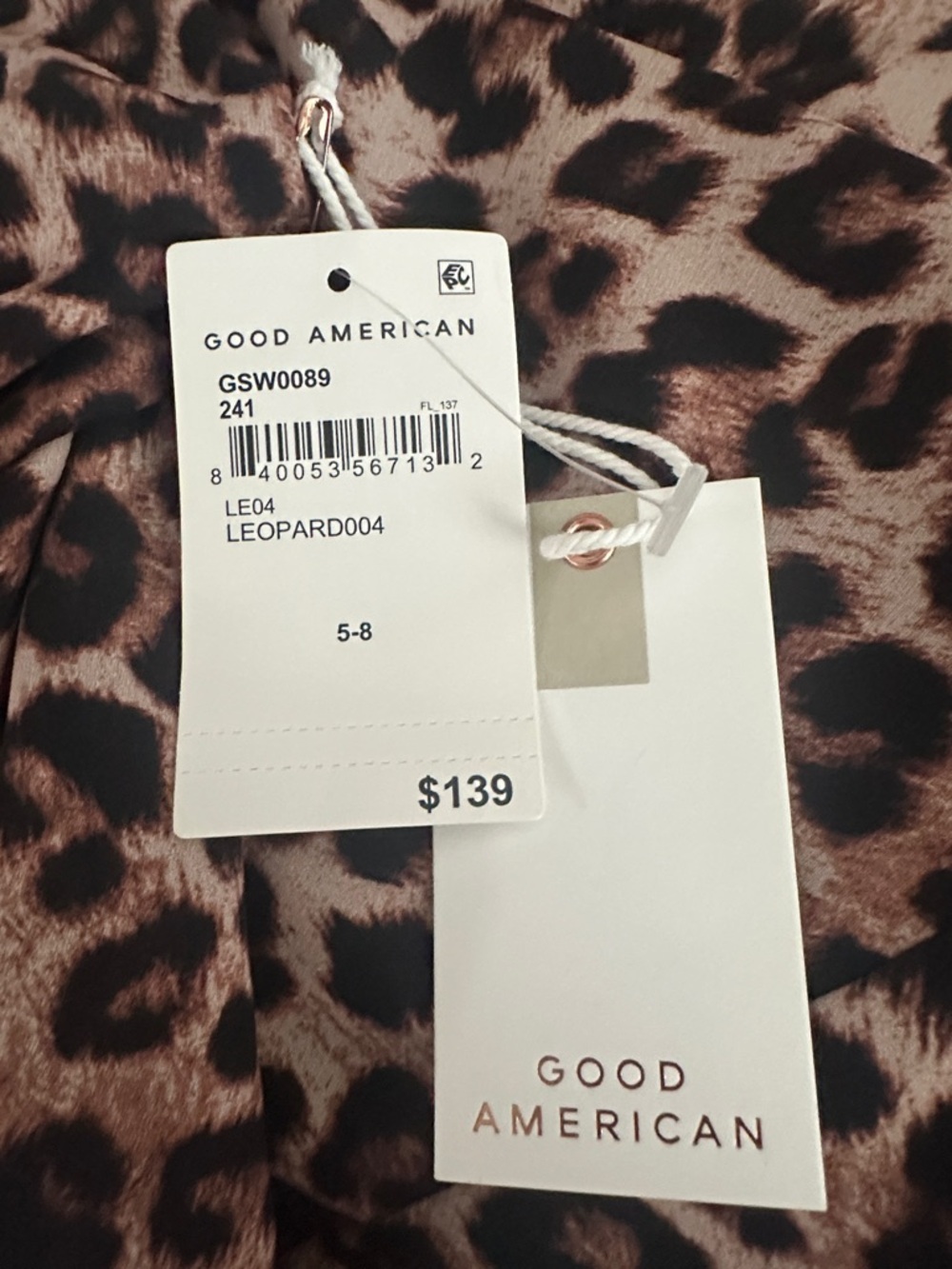 Good American Goddess Tie Waist Robe, Leopard 🐆 - Picture 6 of 6